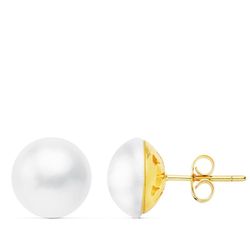 Pendientes Oro 18kts Perla Japonesa 12mm 10641