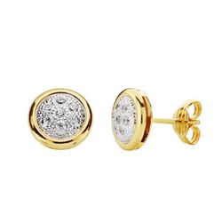 Pendientes Oro 18kts Redondos Circonitas 8mm 18694
