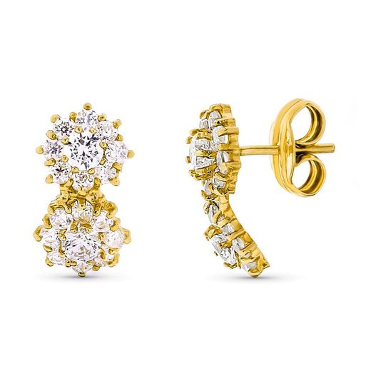 18 karat guldøreringe Your Me Zirconia tryklukning 11154