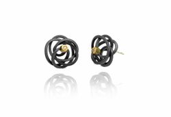 Pendientes Oro 18kts Y Plata Arior Caos Con Diamantes 3641065XP