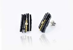 Pendientes Oro 18kts Y Plata Arior Junc Con Diamante 3641072XP