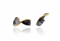 Pendientes Oro 18kts Y Plata Arior Moebius Con Hilo De Oro 3641296XSP
