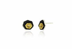 Pendientes Oro 18kts Y Plata Arior Nenúfar Con Diamante 3641098XP