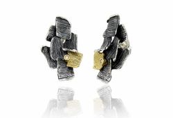 Pendientes Oro 18kts Y Plata Arior Summum Alargados Con Diamantes 3641041XP