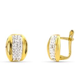 Pendientes Oro 9kts 11x10mm 9K21247 Circonitas