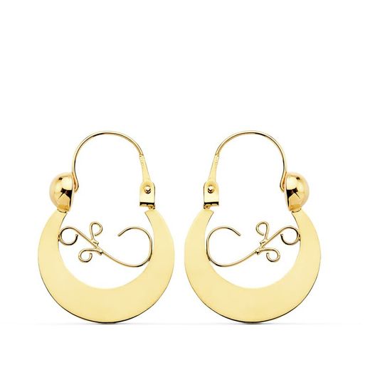Pendientes Oro 9kts 24x17mm 9K10127 Criollas
