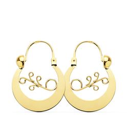 Pendientes Oro 9kts 24x20mm 9K10335 Criollas