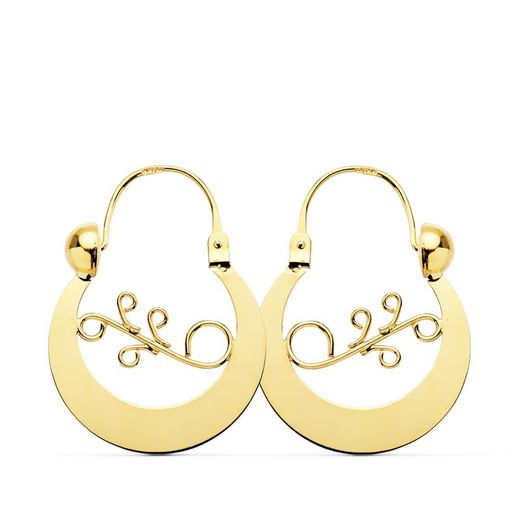 9kt Gold Earrings 24x20mm 9K10335 Creoles