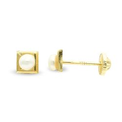 Pendientes Oro 9kts 4mm 9K18247-P Perla