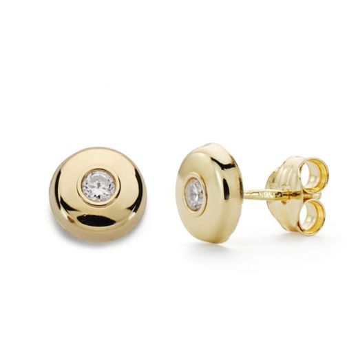 9kt Gold Earrings 7mm 9K21172 Zirconias