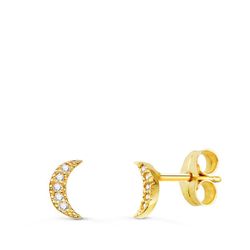 Pendientes Oro 9kts 7x3mm 9KP1914-OAP Diamantes 0.05 CTS