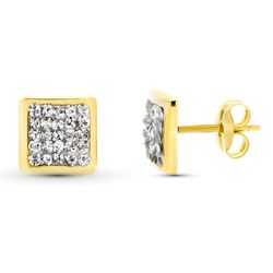 Pendientes Oro 9kts 7x7mm 9K21267 Circonitas