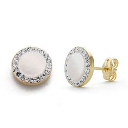 Pendientes Oro 9kts 8mm 9K18502-NA Perla Y Circonitas