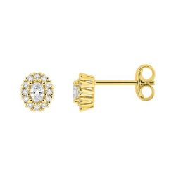 Pendientes Oro 9Kts (9)9KLGD193Y Diamantes Laboratorio 0,21ct
