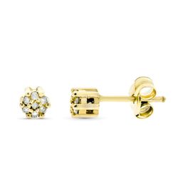 Pendientes Oro 9kts 9KP1917-OAP Diamantes 0.07 CTS