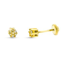 Pendientes Oro 9kts 9KP1917-OAT Diamantes 0.07 CTS