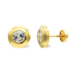 Boucles d'Oreilles Or 9kts 9mm 9K10915-T Zircone
