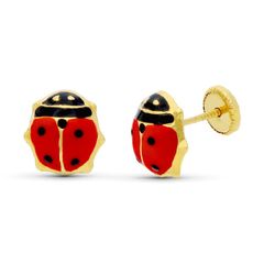 Boucles d'Oreilles Or 9kts 9x8mm 9K10312 Coccinelle