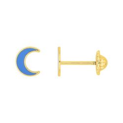 Pendientes Oro 9kts Argyor MRM (9)297461.00 Media Luna Esmalte Azul