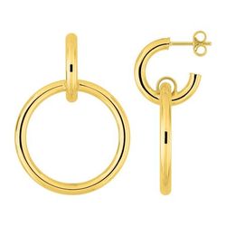 Pendientes Oro 9Kts Argyor MRM (9)9K3906 Medio Aro Colgante Circulo