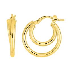 Pendientes Oro 9kts Argyor MRM (9)9K3907.1  Aro Doble Banda