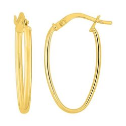 Pendientes Oro 9kts Argyor MRM (9)9K3909.1 Aro Ovalado En Brillo