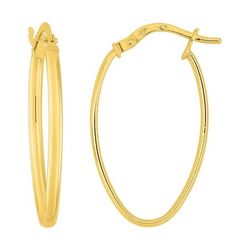 Pendientes Oro 9kts Argyor MRM (9)9K3909.2 Aro Ovalado En Brillo