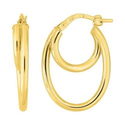 Pendientes Oro 9kts Argyor MRM (9)9K3910.1  Aro Ovalado En Brillo