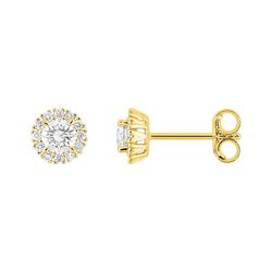 Pendientes Oro 9kts Argyor-MRM (9)9KLGD056Y Diamantes F-VS SYNT 0.40CT