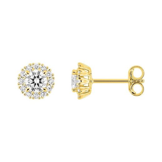 Brincos de ouro 9kts Argyor-MRM (9)9KLGD057Y Diamantes F-VS SYNT 0,57CT