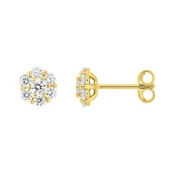 Pendientes Oro 9kts Argyor MRM (9)9KLGD228Y  Diamantes Laboratorio 0,52ct