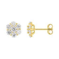 Pendientes Oro 9kts Argyor MRM (9)9KLGD230Y Diamantes Laboratorio 1,05ct