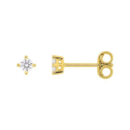 Pendientes Oro 9Kts Argyor Mujer (9)9KLGD240Y Diamante Laboratorio 0,10ct SYN F-VS