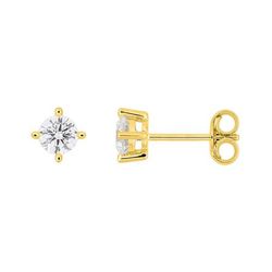 Pendientes Oro 9kts Argyor MRM (9)9KLGD243Y Diamante Laboratorio de 0,40ct DI.SYN F-VS