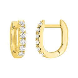 Pendientes Oro 9kts Argyor MRM (9)9KLGD287Y Aro Cuadrado C. Diamantes Laboratorio 0,31ct DI.SYN F-VS