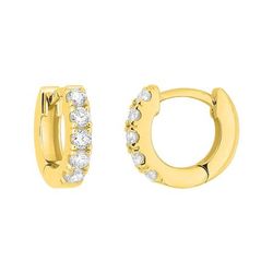 Pendientes Oro 9kts Argyor MRM (9)9KLGD291Y Aro C. Diamantes Laboratorio 0,26ct DI.SYN F-VS