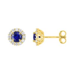 Pendientes Oro 9kts Argyor-MRM (9)9KLGS107Y Zafiro Diamantes F-VS SYNT 0.75CT