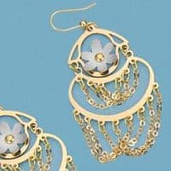 Pendientes Oro Bicolor 18kts Cadenitas 8grs 21000074