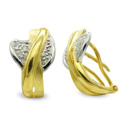 Pendientes Oro Bicolor 18kts Mate 3893-1
