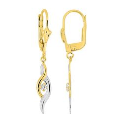 Pendientes Oro Bicolor 9Kts Argyor MRM (9)297473.Z3 Colgante Entorchado Circonitas