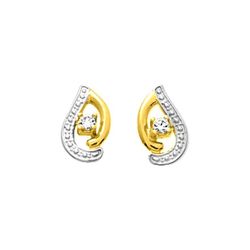 Pendientes Oro Bicolor Blanco 9kts Argyor-MRM (9)29078.Z3 Circonitas
