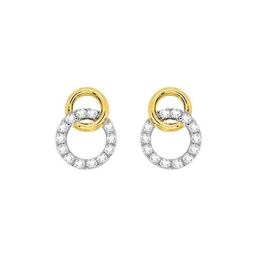 Pendientes Oro Bicolor Blanco 9kts Argyor-MRM (9)293052.Z3 Aros Circonitas