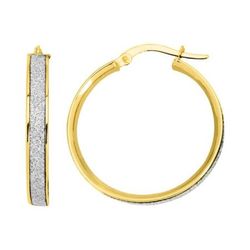 Pendientes Oro Bicolor Blanco 9Kts Argyor MRM Mujer (9)9K3417G Aro Liso En Brillo