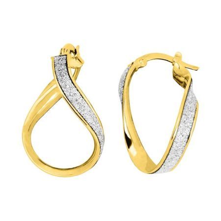 Pendientes Oro Bicolor Blanco 9Kts Argyor MRM Mujer (9)9K3422G Aro Liso En Brillo