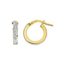 Pendientes Oro Bicolor Blanco 9Kts Argyor MRM Mujer (9)9K3686G Aro Liso En Brillo