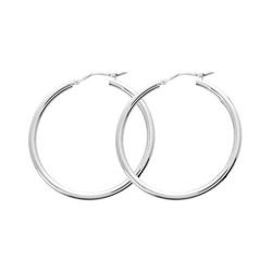 Pendientes Oro Blanco 18krs Argyor MRM Mujer (18)9000.30G Aro Liso En Brillo