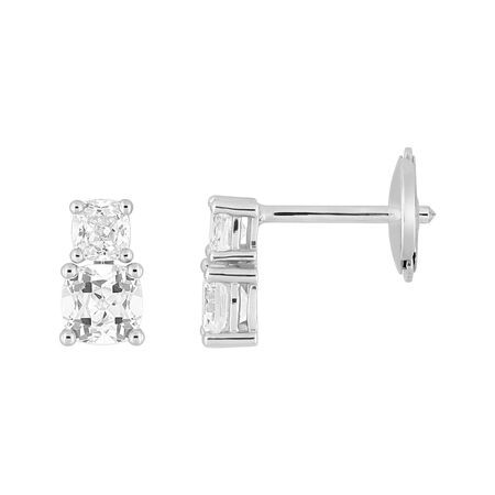 Pendientes Oro Blanco 18krs Argyor MRM Mujer (18)DS2033.21 Diamantes Laboratorio 1,02 ct SYN F-VS