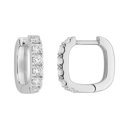 Pendientes Oro Blanco 18krs Argyor MRM Mujer (18)DS2036.21 Aro C. Diamantes Laboratorio 0,54 ct SYN F-VS