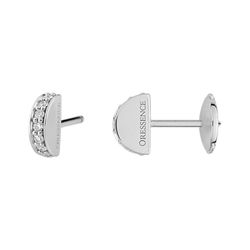 Pendientes Oro Blanco 18kts (18)2.5502.21 Demi-Lune 0.08ct GH SI Diamantes