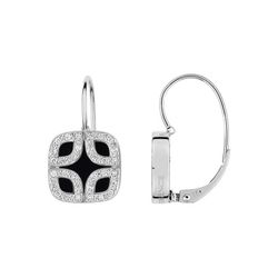 Pendientes Oro Blanco 18kts (18)2.5506.21 Venise 3.60 Ónix 0.26ct GH SI Diamantes